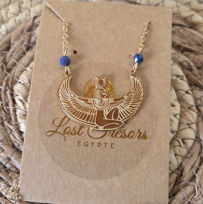 Pendentif Hathor en Lapis-lazuli