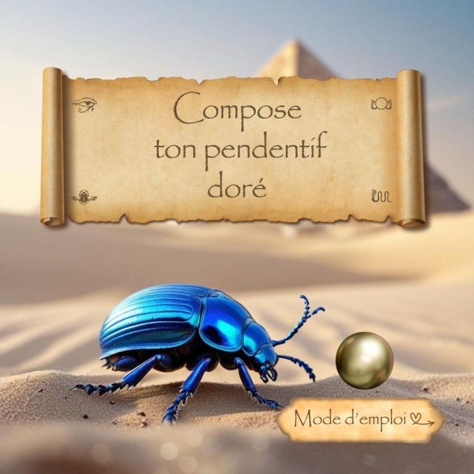 Compose ton pendentif égyptien doré