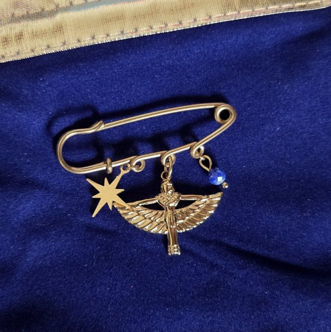 Broche Isis en lapis-lazuli