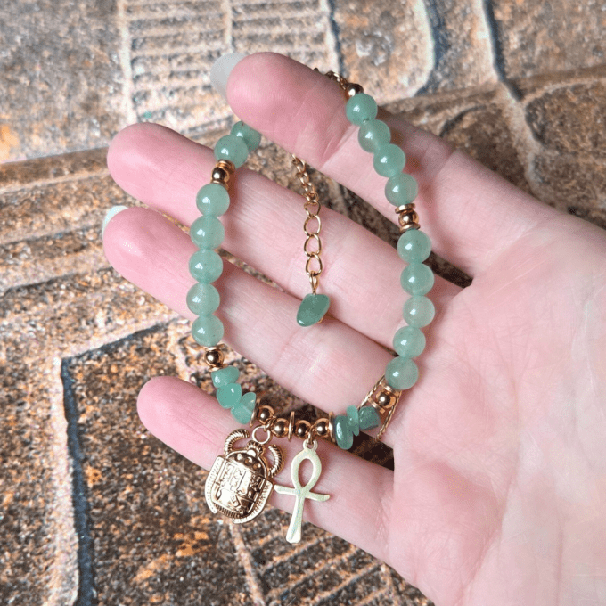 Bracelet Sobek en Aventurine verte
