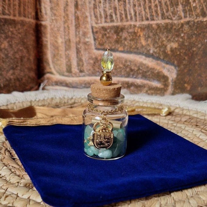 Fiole Secrets d'Egypte - Scarabée - Aventurine verte
