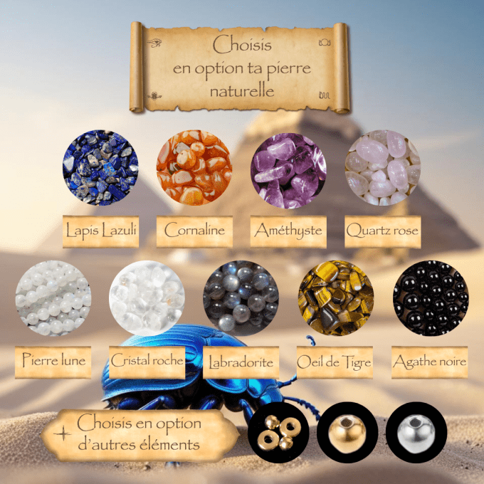 Compose ton pendentif égyptien doré