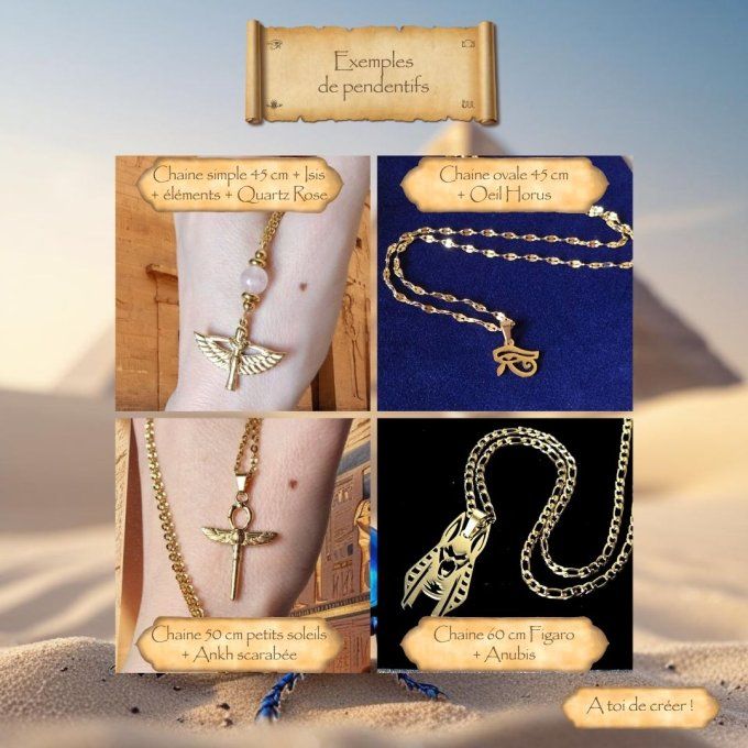 Compose ton pendentif égyptien doré