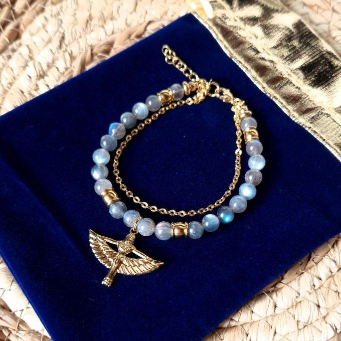 Bracelet L'Or d'Isis en Labradorite