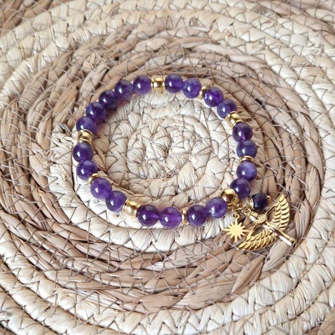 Bracelet Etoile d'Isis en Améthyste