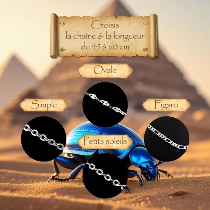 Compose ton pendentif égyptien argenté