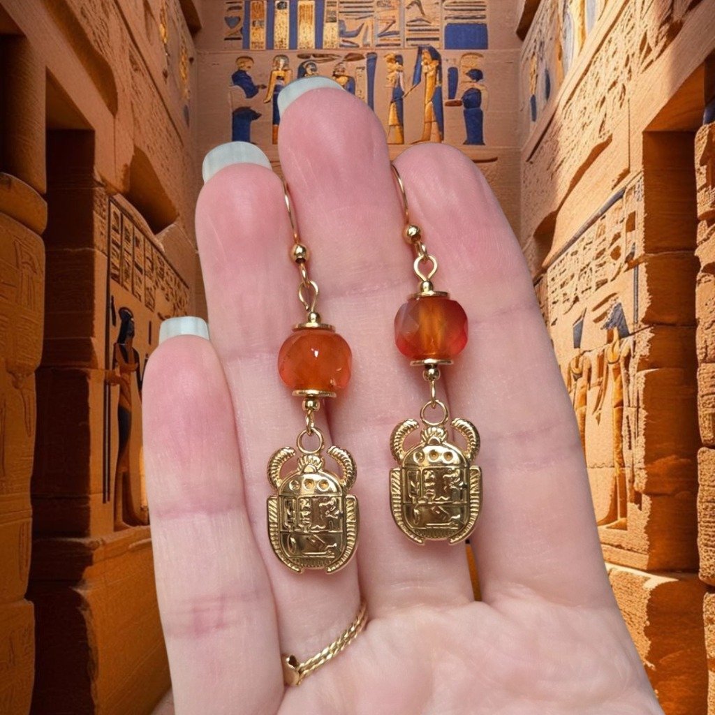 Boucles d'oreilles solaires d'Atoum